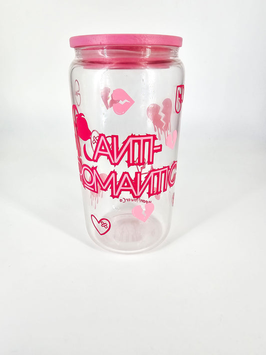 Anti-Romantic 16oz Glass Cup