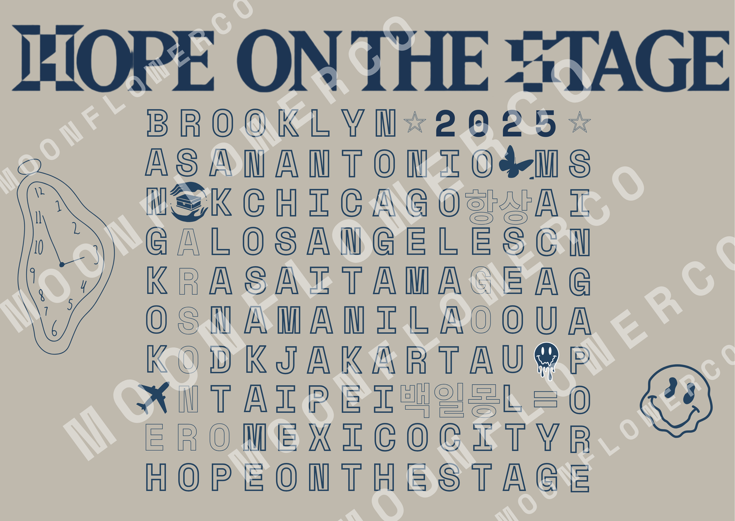 HOPE - T-shirt (Limited Edition Tour Dates 2025 on back - read description)