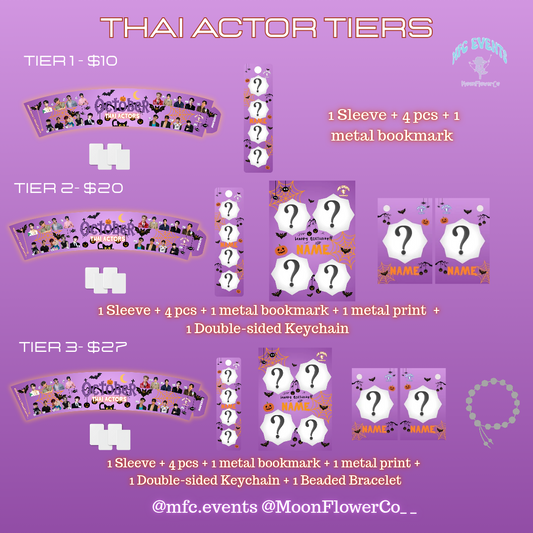 October Thai Actors B-day Cupsleeve Event - Tier/Tier Items