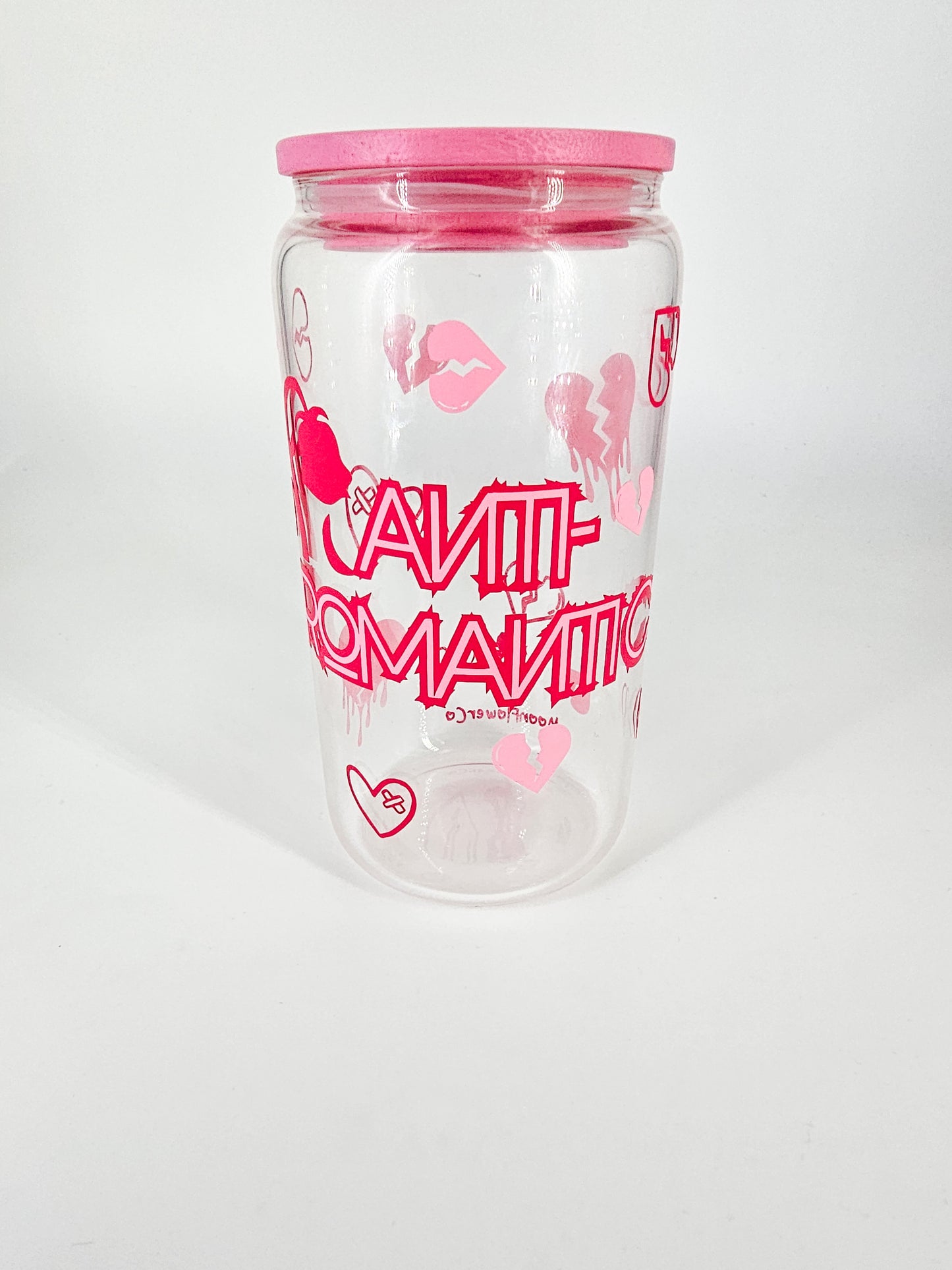 Anti-Romantic 16oz Glass Cup