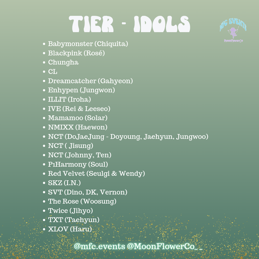 February Idols - Tier/Tier Items