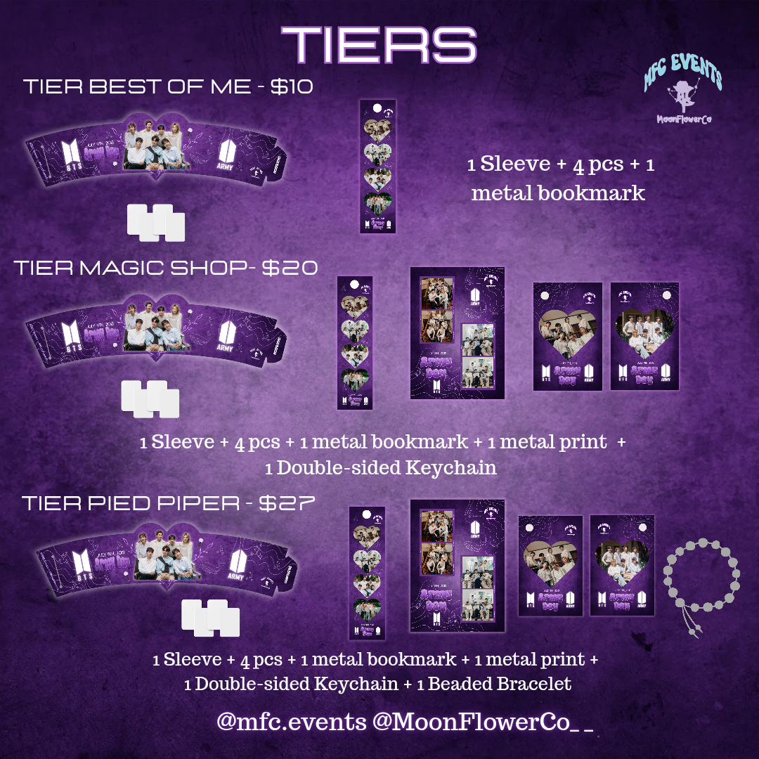 BTS ARMY Day Anniversary Event - Tier/Tier Items