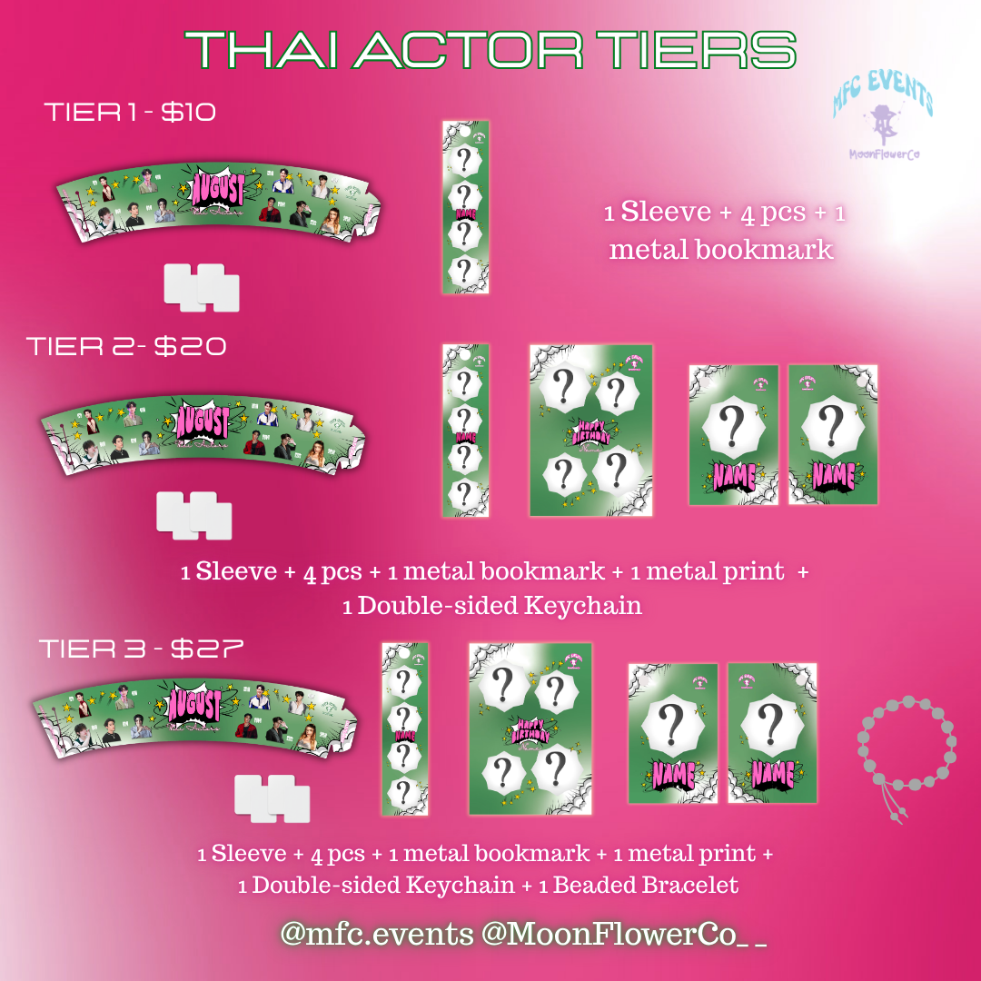August Thai Actors Birthdays - Tier/Tier Items