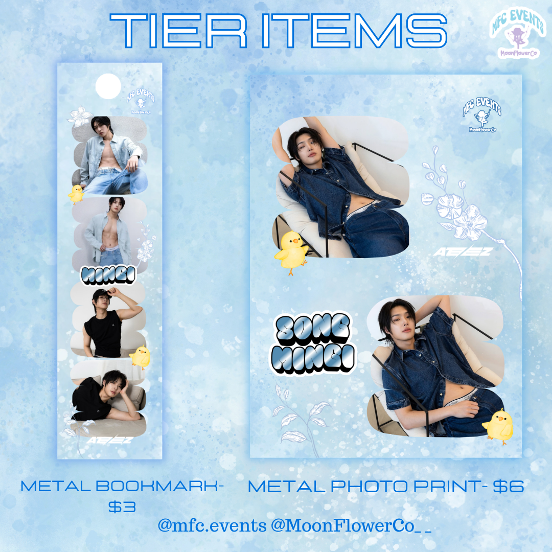 ATEEZ Song Mingi B-day Cupsleeve Event - Tier/Tier Items