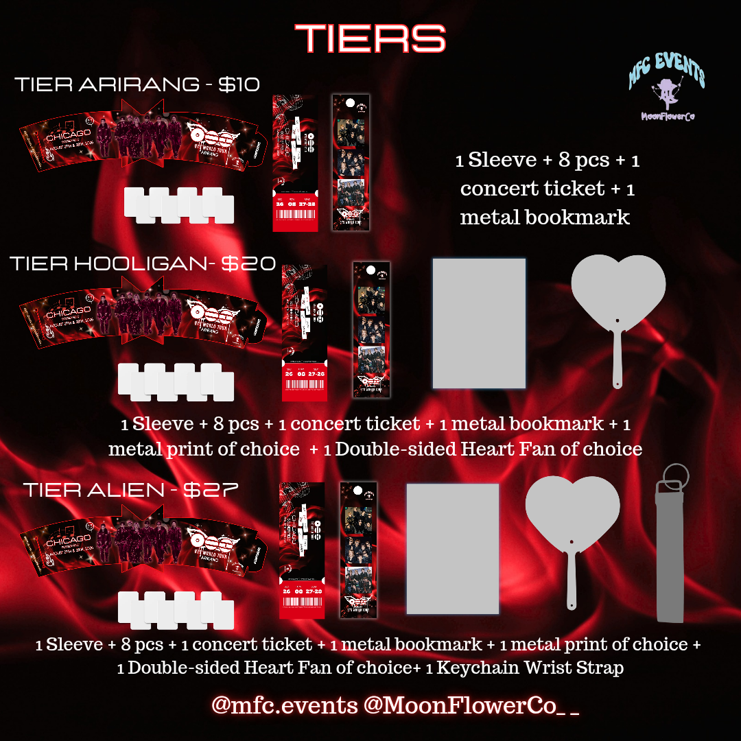 BTS Arirang Pre- & Post-Concert Concert Cupsleeve Event - Tiers