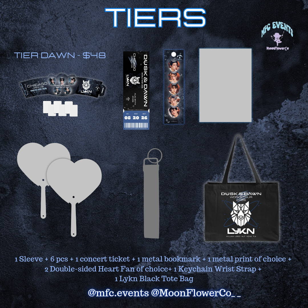 LYKN Dusk & Dawn Post-Concert Cupsleeve Event - Tiers