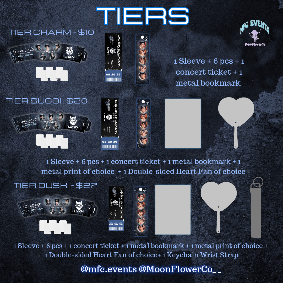 LYKN Dusk & Dawn Post-Concert Cupsleeve Event - Tiers