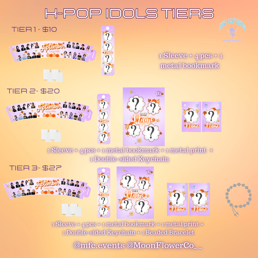 September K-Pop Idol Birthdays - Tier/Tier Items