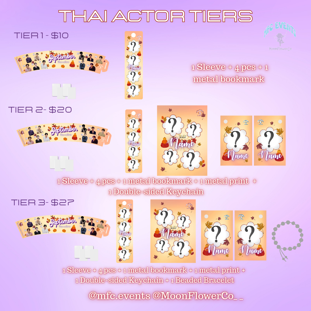 September Thai Actors Birthdays - Tier/Tier Items