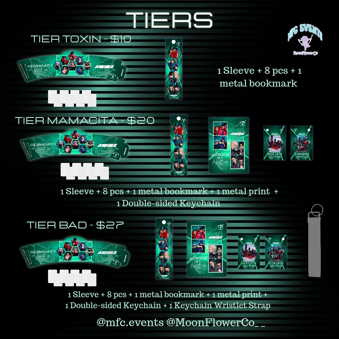 ATEEZ Golden Hour Pt 5 Album Release Event - Tier/Tier Items