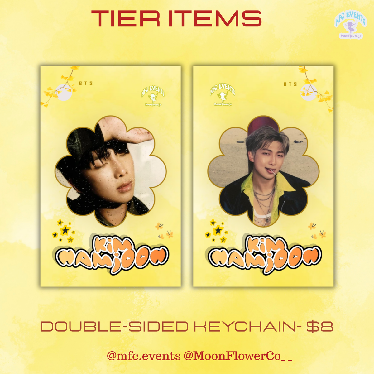 BTS RM B-day Cupsleeve Event - Tier/Tier Items