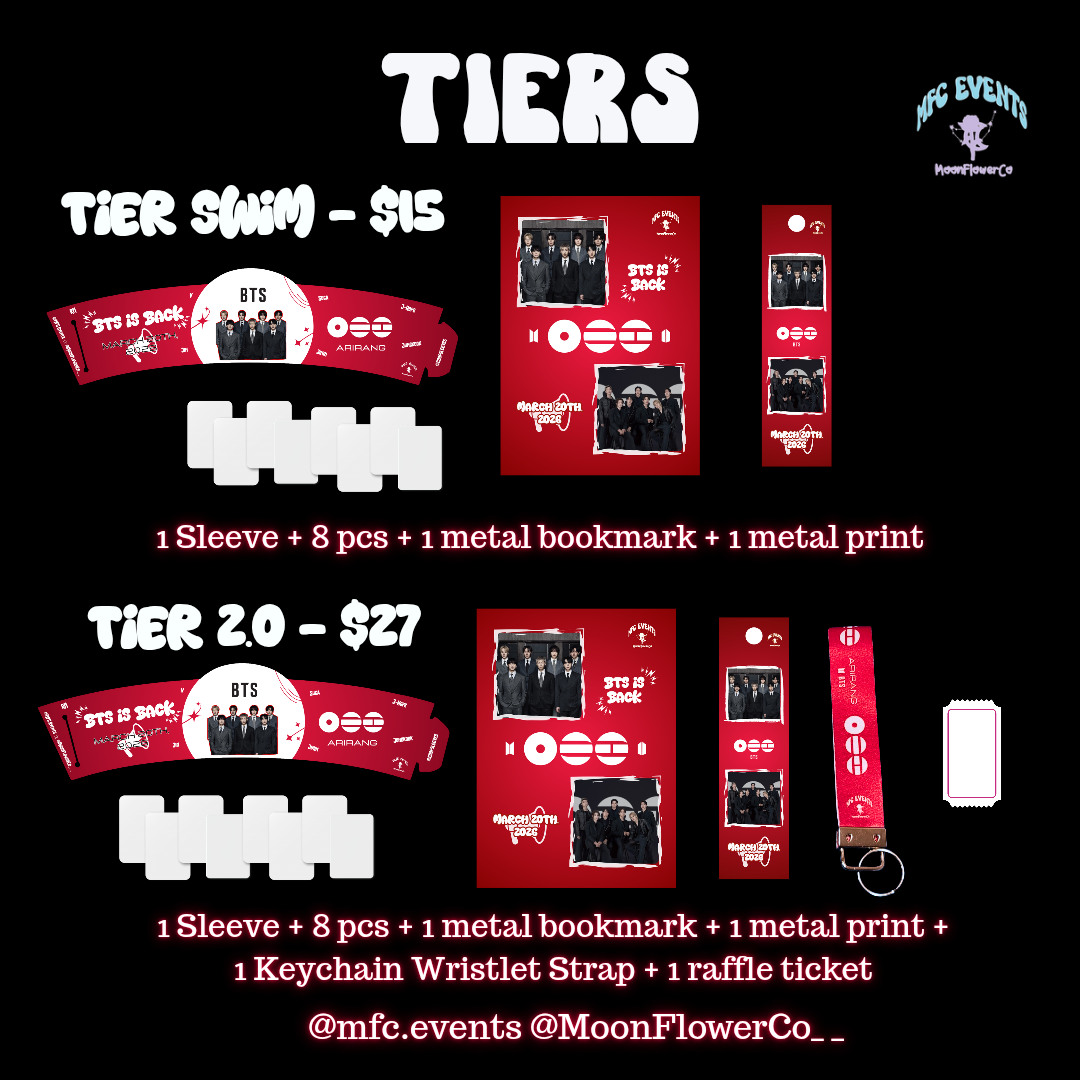 BTS Arirang Album Release Party Cupsleeve Event - Tiers